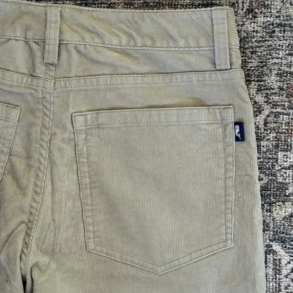 Vineyard Vines Pants Mens 30x30 Beige Corduroy Khaki Straight Leg Preppy Office